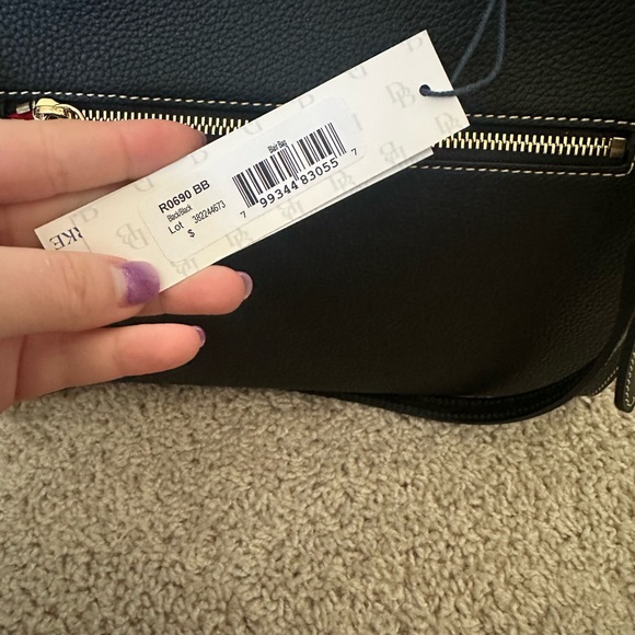 Dooney & Bourke Black Leather Tote Bag - Picture 5 of 8